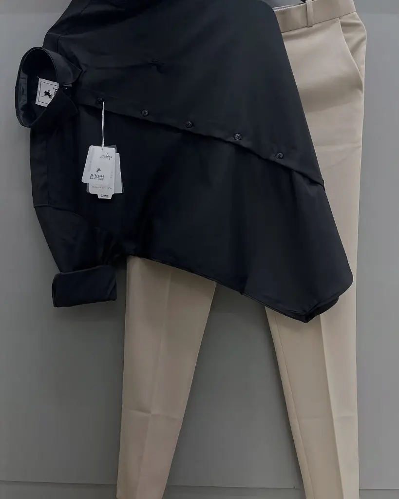 Olsyle.com formal solid shirt pants combo