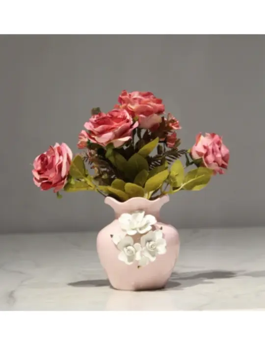 Floral Ceramic Vase – Elegant Home Décor Accent
